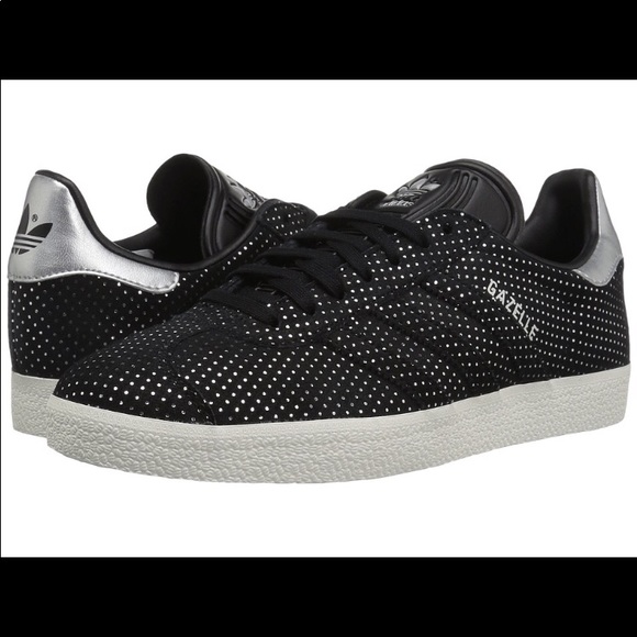 adidas gazelle silver green womens Adidas X Dime Gazelle ADV Shoe Core Black / Silver Metalic / Carbon